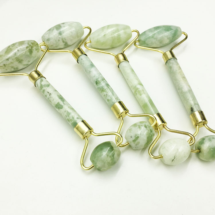 Picture of Facial Massage Face-Lifting Natural Jade Roller Double Head Massage Tool Facial Jade Push Facial Lift Messenger Skin Care - Black Head Remover