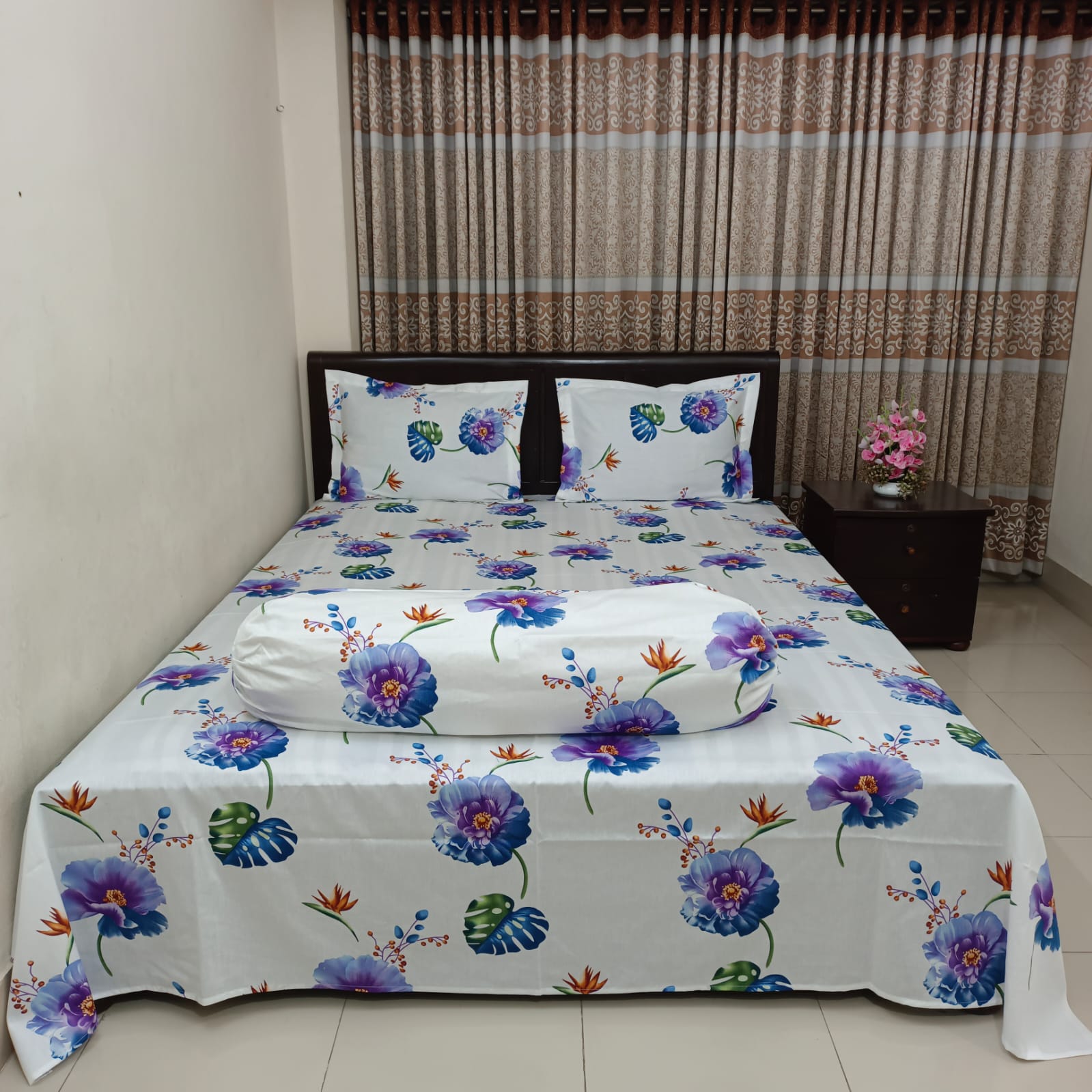 Picture of Sale Luxury Twill Cotton Bedsheet – King Size – with Pillow Cover