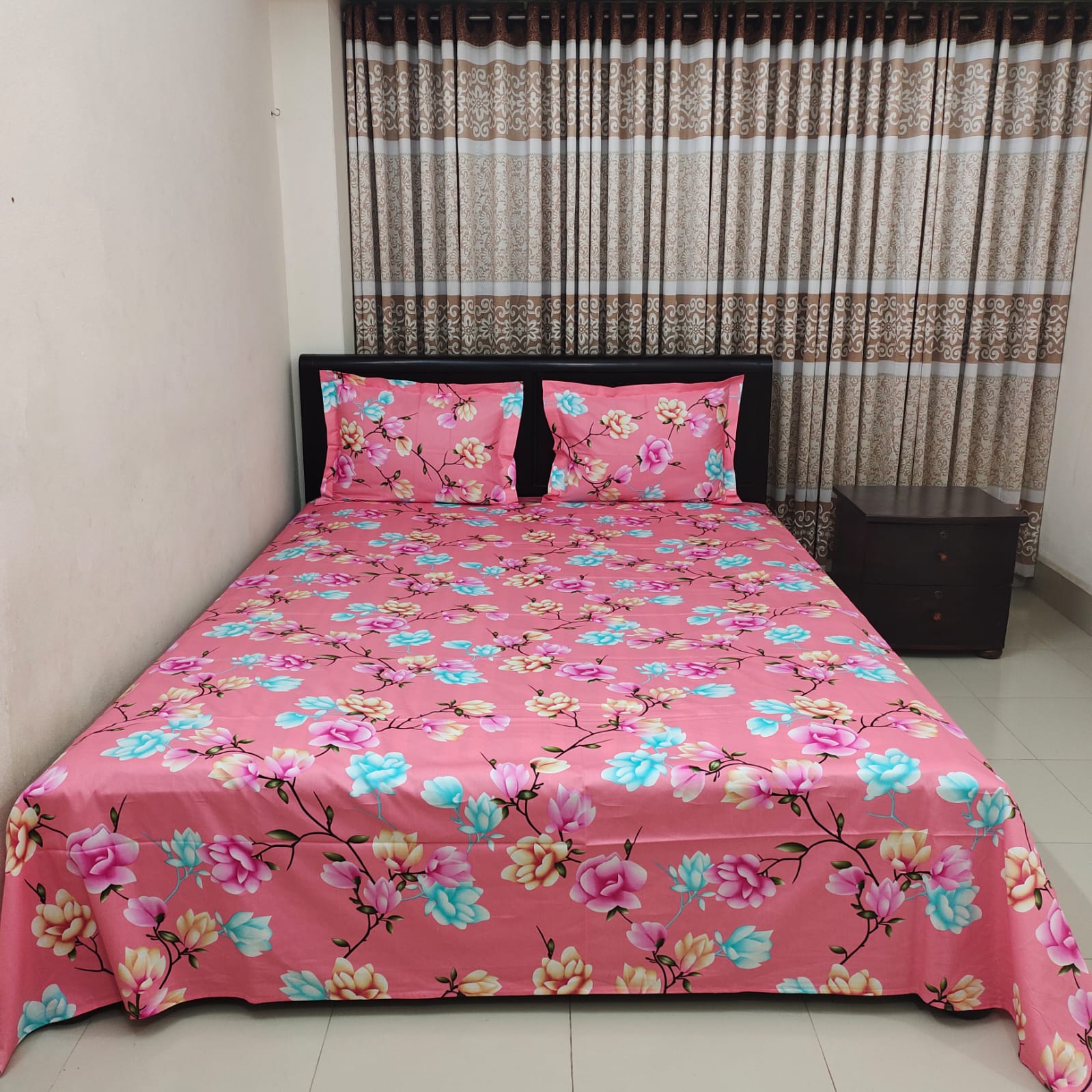 Picture of Sale! Luxury Twill Cotton Bedsheet – King Size – with Pillow Cover