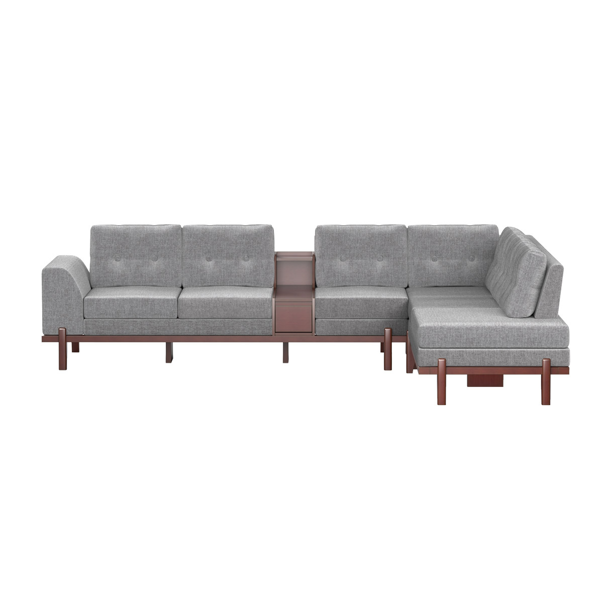 Picture of Regal WOODEN SOFA- SDC-395-3-1-20 (L SHAPE SOFA SET)-FABRIC-2188