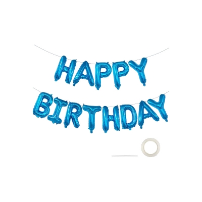 Picture of Happy Birthday Aluminum Foil Letters Banner Balloons for Party