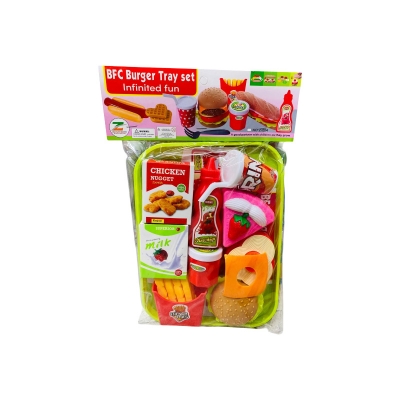 Picture of Baby Fast Food Burger set with tray For kids Baby Play Sets