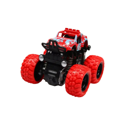 Picture of Pull Back Speed OFF-ROAD Monster Trucks for kids 4 wheel drive (4WD) Friction Monster Truck Car with 360stunt for kids(Red And Sky Blue)