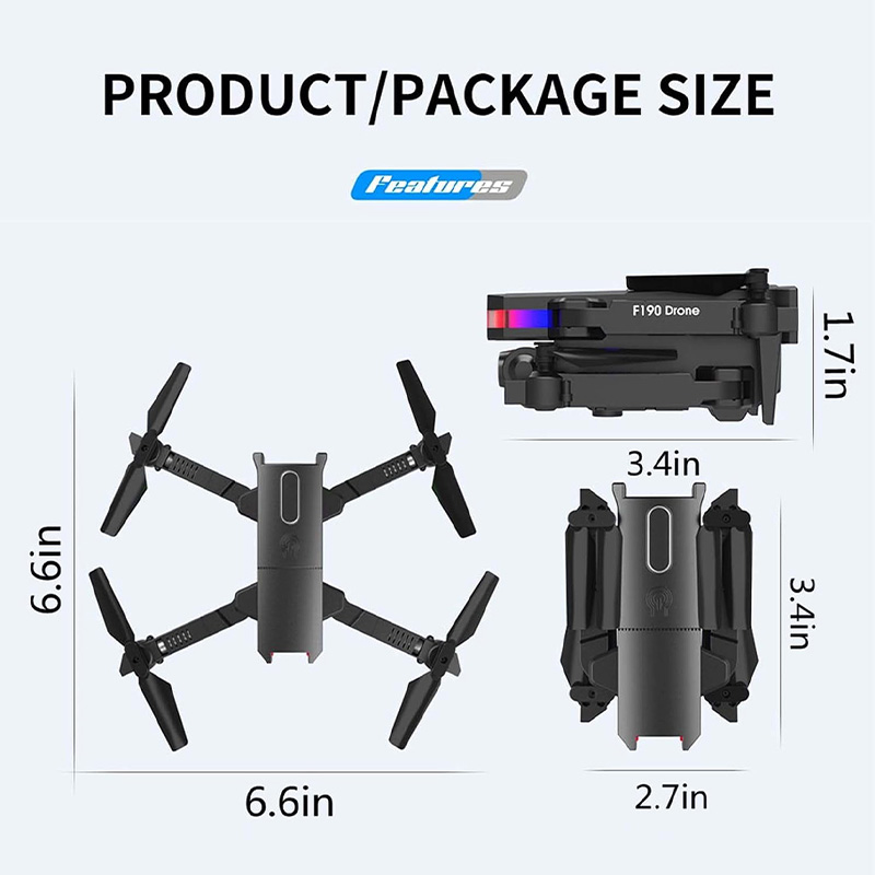Picture of ZFR F190 mini drone.RC drone with HD camera foldable fpv drone