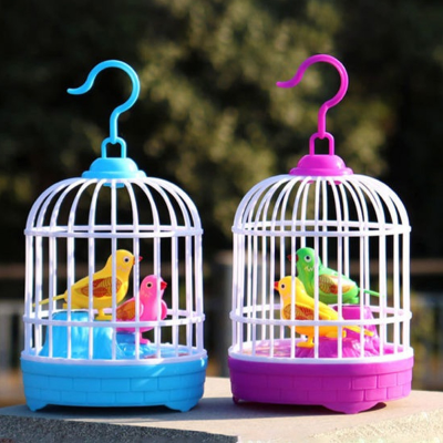 Picture of Electric Chirping Birds Birdcage Voice Control Toys For Kids - Multicolor