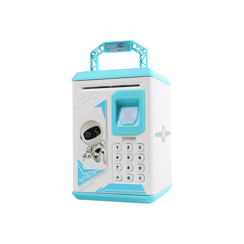 Picture of Cartoon Children's Piggy Bank ATM Password Box Creative Toy Fingerprint Safe Bedroom Desktop Decoration Piggy Bank Birthday Gift