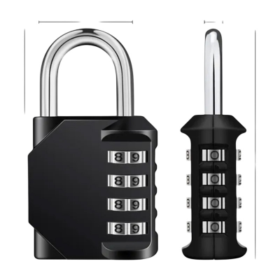 Picture of Combination Padlock 4 Digit Padlock, Zinc Alloy Code Padlock, No Need Keys, Change Yourself - Even Your Code At Will, Suitable for Lockers, Garages, Gates, Schools