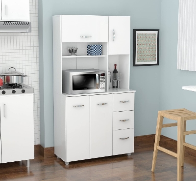 Picture of Modern Home Furniture New Model Kitchen Cabinet / Kitchen Storage Pot Racks / Kitchen Rack / Oven & Condiment Racks - Minimalistic Sophistication M