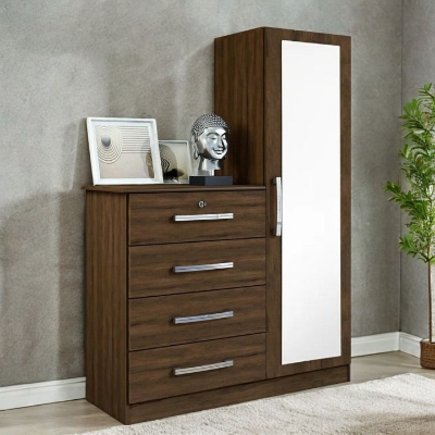 Picture of Almirah With 4 Drawer Wardrobe - Modern Home Furniture - Furniture & Decor - Express Yourelf M1