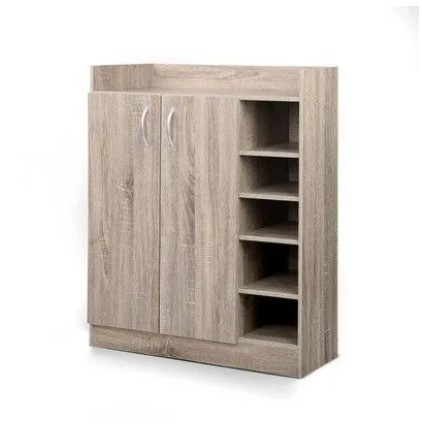 Picture of Modern Home Furniture Shoe Rack with Cover Shoe Shelf Laminated Board (Finish Color - Albino and White) - Minimalistic Sophistication M1