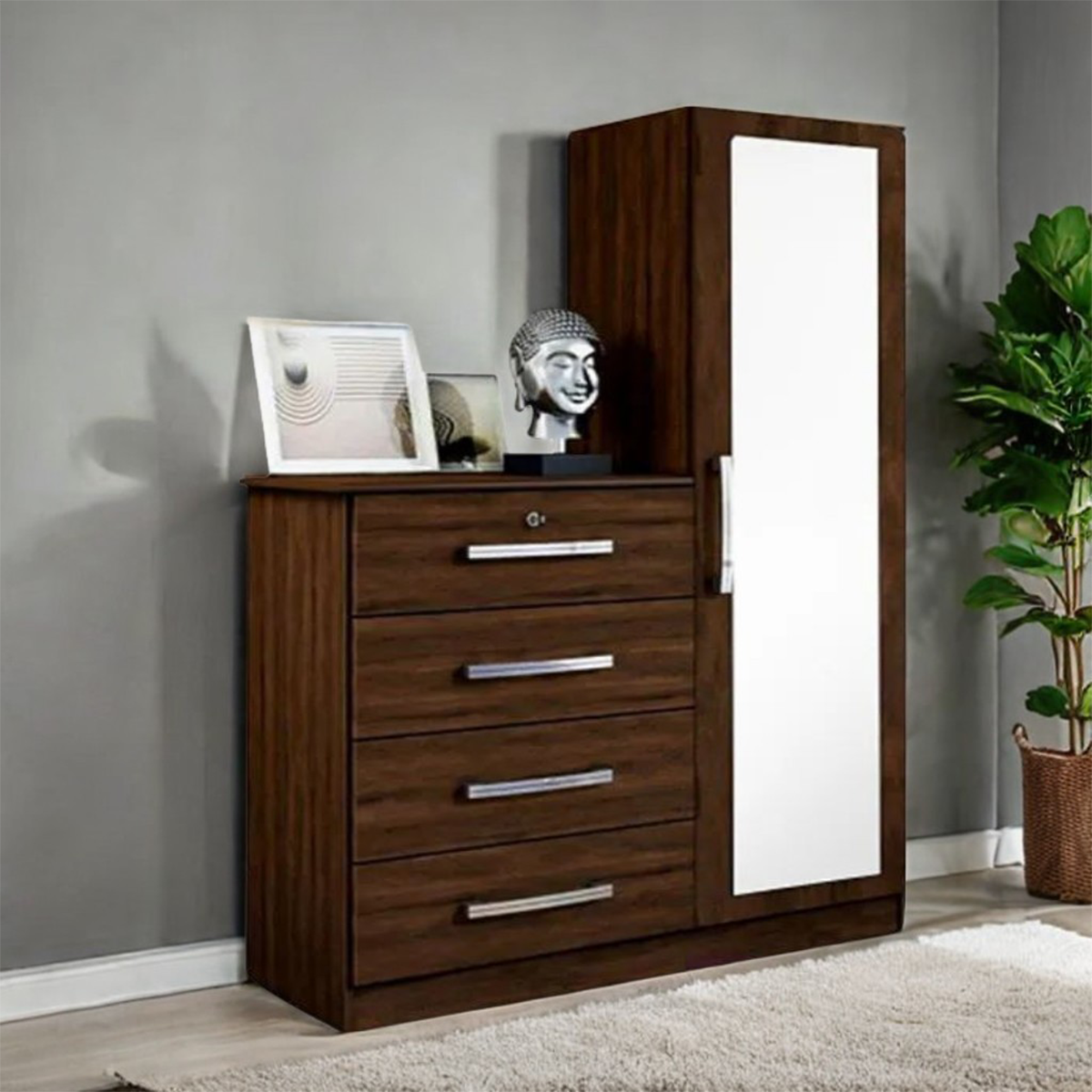 Picture of Almirah With 4 Drawer Wardrobe by Modern Home Furniture - Furniture & Decor - Unrivaled in Genre M1