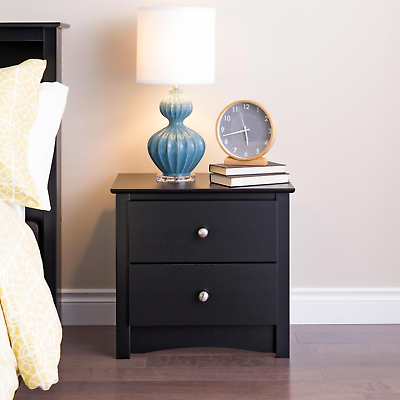Picture of Bed Side Table with 2 Drawers, Functional 2-Drawer Bedside Table for Bedroom [ 14" Depth x 16" Width x 20" Height ]