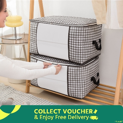 Picture of Printed Premium Quality Quilt Storage Bag Large Capacity Winter Cloth Blanket Storage Organizer