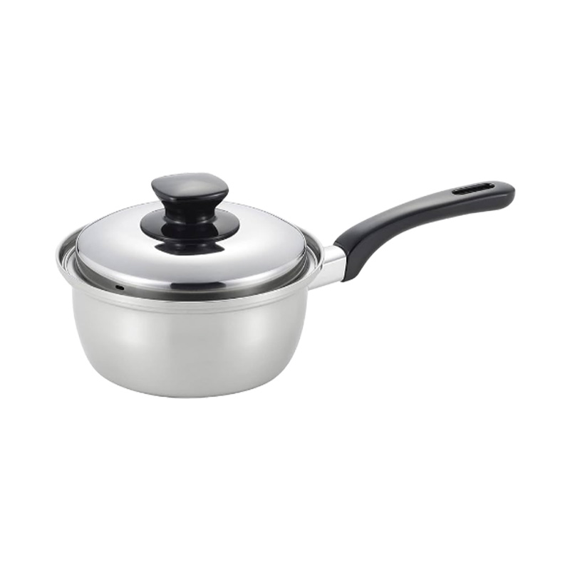 Picture of Stainless Steel Sauce Pan with SS Lid and Bakelite Handle – 16cm- Silver