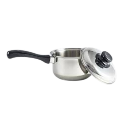 Picture of Stainless Steel Sauce Pan with SS Lid and Bakelite Handle – 16cm- Silver