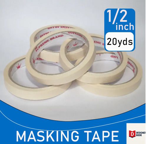 Picture of 4mm/1/2inch/1inc/2inch Masking Tape 1ps 20yards for Decorating Painting Crafting DIY Mannequin Masking Tape