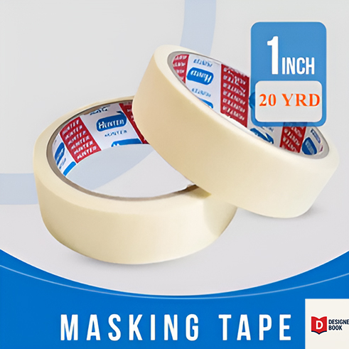 Picture of 4mm/1/2inch/1inc/2inch Masking Tape 1ps 20yards for Decorating Painting Crafting DIY Mannequin Masking Tape