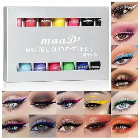 Picture of CmaaDu Matte Liquid Eyeliner 14 Pieces Set