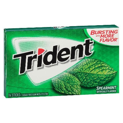 Picture of Trident Spare Mint Flavor Sugar Free Gum - 14 Sticks Trident Spare Mint Flavor Sugar Free Gum - 14 Sticks