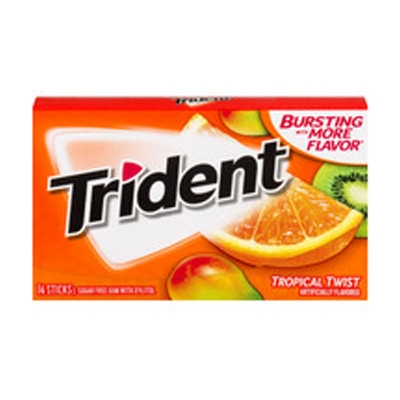 Picture of Trident Tropical Fruits orange Flavor Sugar Free Gum - 14 Sticks