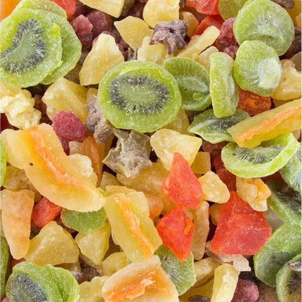 Picture of Dry Fruits Mix with Mango, Orange, Papaya, Strawberries, Plum Fruit, Avocado, Muskmelon Fruit- (250gm)