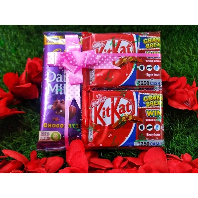 Picture of Chocolate Combo with Amazing Decorated Package- 3 Pcs Chocolates