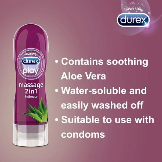 Picture of Durex Play 2 in 1 Aloe Vera Massage Lubricant Gel - 200m