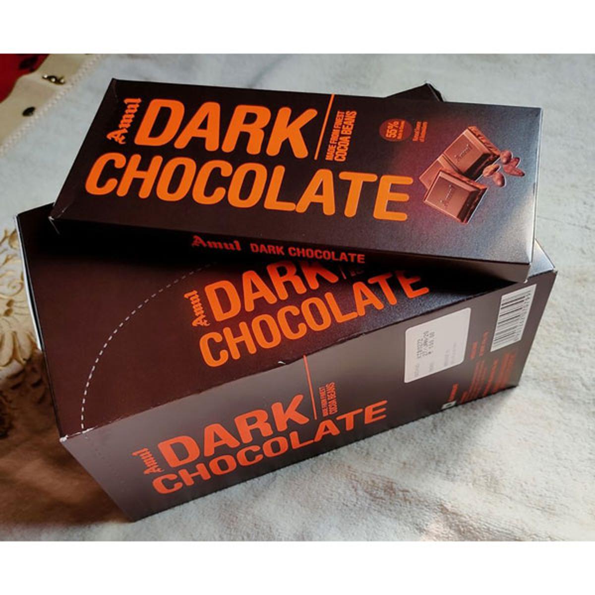 Picture of Amuls Dark Chocolate 150 gm10 piece Combo pack