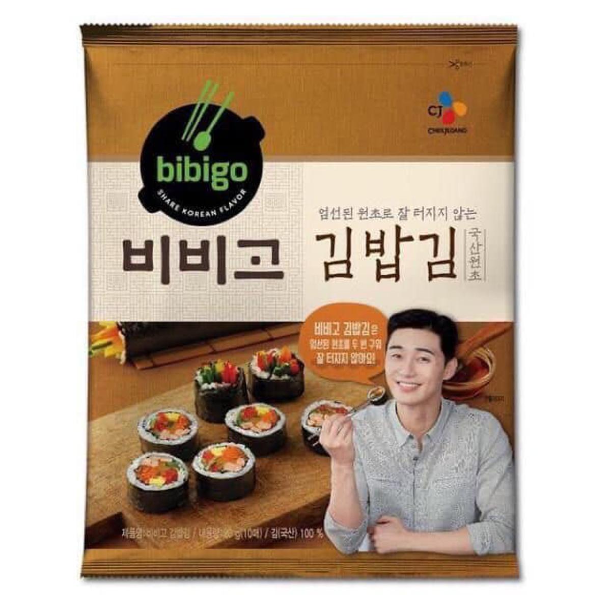 Picture of Bibigo roasted Korean-style seasoned seaweed NORI  Fried for Wrap and Roll- 20 gm