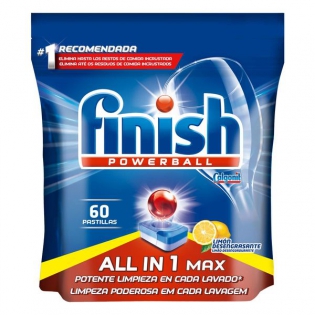 Picture of Finish Powerball Power All in 1 Lemon Sparkle -60 Tablets