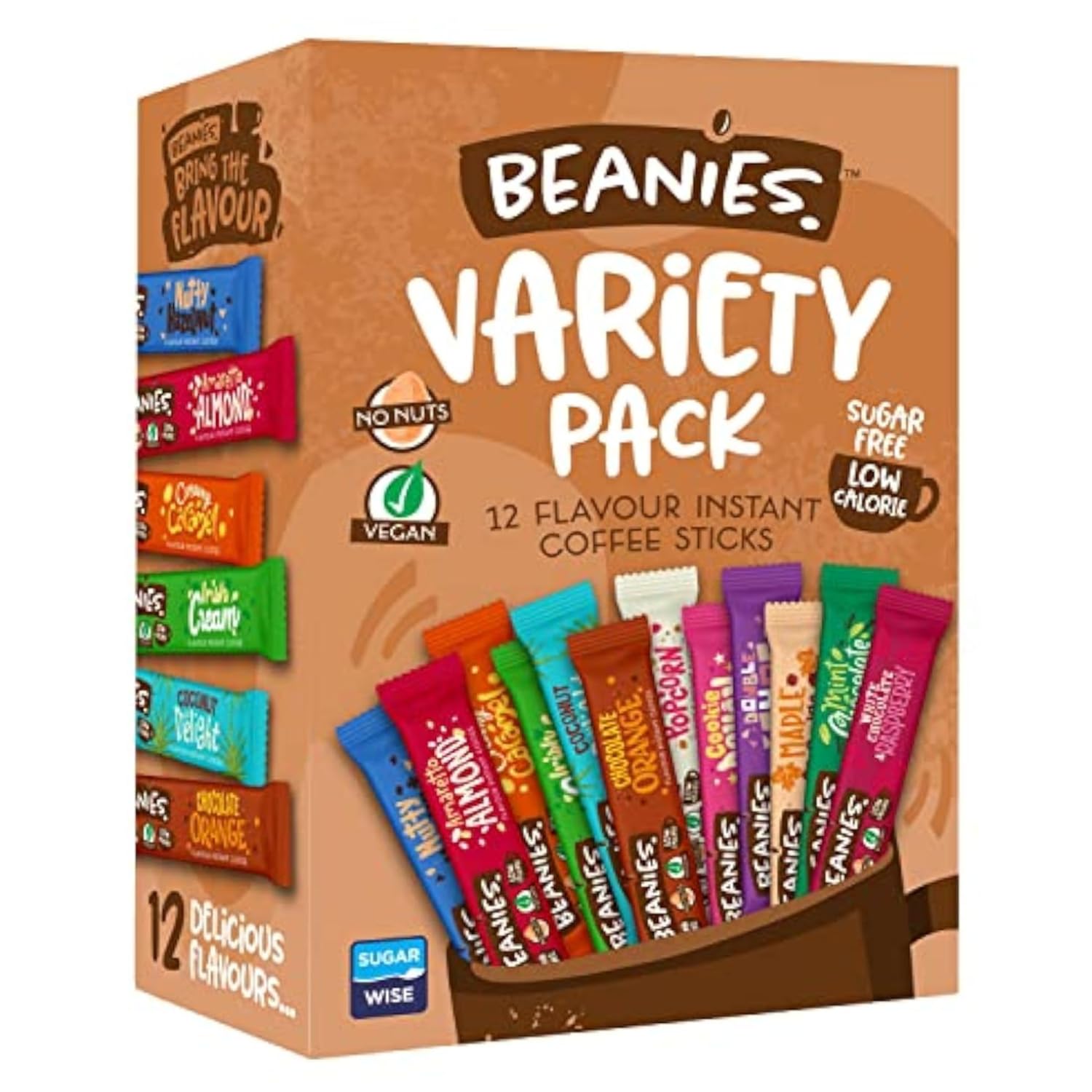 Picture of Beanies Variety Pack 12flavours Coffe Sticks 24g (12x2g
