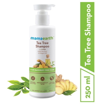 Picture of Mamaearth Tea Tree Shampoo for Dandruff Free Hair With Tea Tree & Ginger Oil 250ml INDIAN