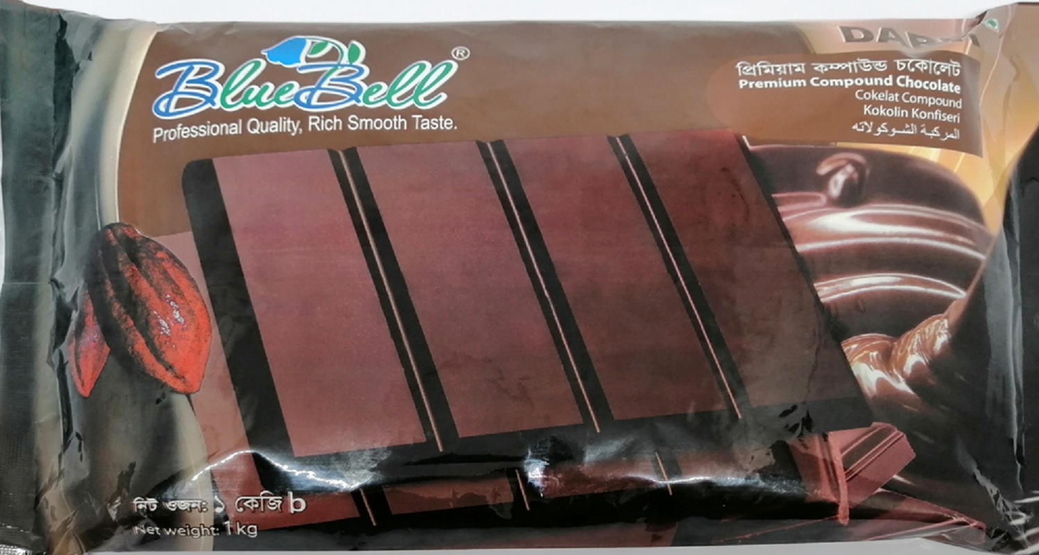 Picture of Bluebell Premium Compound Chocolate Bar (Dark) -1kg