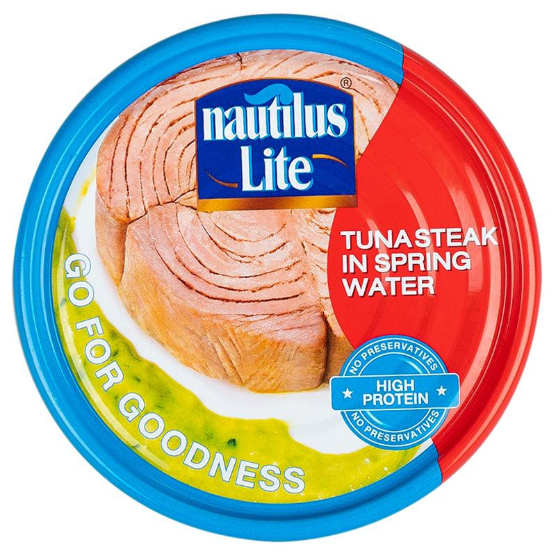 Picture of Nautilus Lite Tuna Steak In Spring Water - 185G