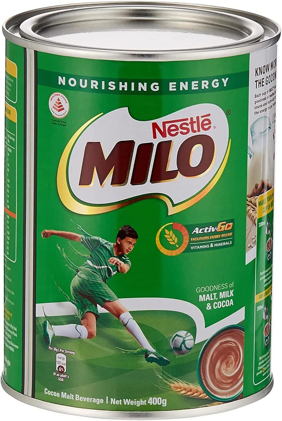 Picture of Milo Instant Malt Chocolate Drinking Powder Tin 400g