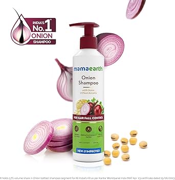 Picture of Mamaearth Onion Hair Fall Shampoo For Hair Growth & Hair Fall Control(250 Ml)
