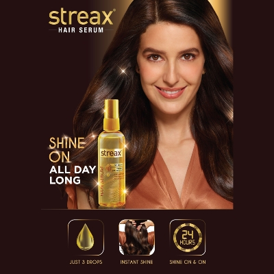 Picture of Streax Professional Hair Serum Vitariche Gloss 115ml (BD) 45ml (India) | Streax Hair Serum Vitalized with Walnut Oil 90ml / 45ml