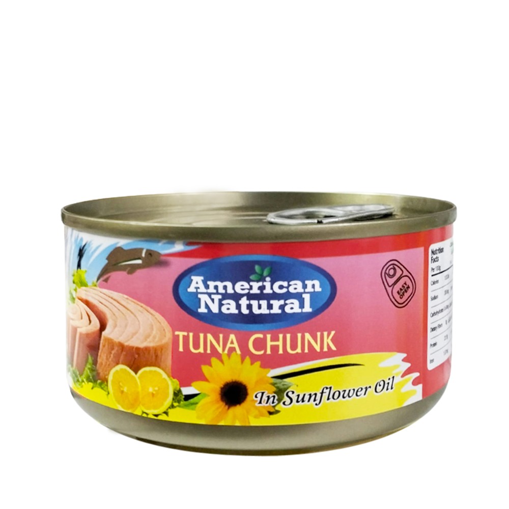 Picture of American Natural Tuna Chunk In Sunflower Oil 185G
