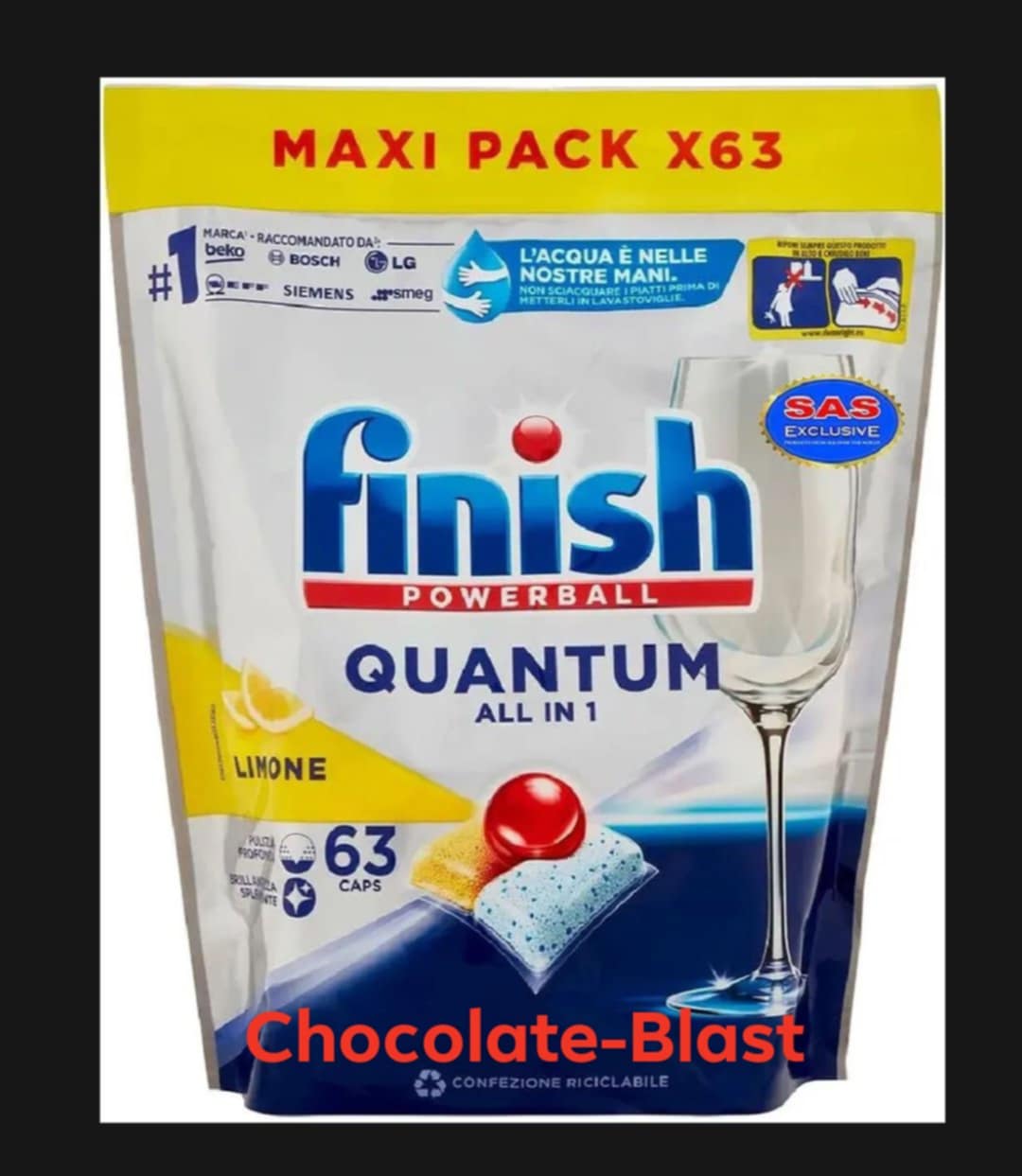 Picture of Finish Dishwasher Tablets Quantum All in one (63pcs)
