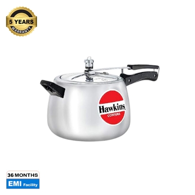 Picture of Hawkins Contura Aluminium Inner Lid Pressure Cooker, 6.5 Litre, Made in India Silver