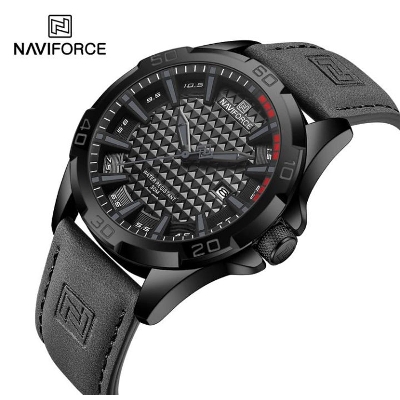 Picture of পুরুষদের স্টাইলের কব্জিওয়ালা-কালো জন্য naviforce 8023 ক্যাজুয়াল চামড়ার ঘড়ি