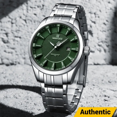 Picture of NAVIFORCE 8032  Alloy Quartz watches Stainless Steel strap with 30m waterproof men wristwatch Casual -Silver Green