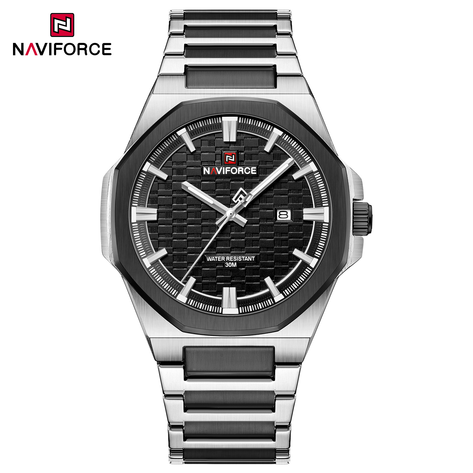 Picture of Naviforce 9245 Fashion Top Brand Watches for Men Calendar Simple Quartz Stainless Steel Strap Wristwatches