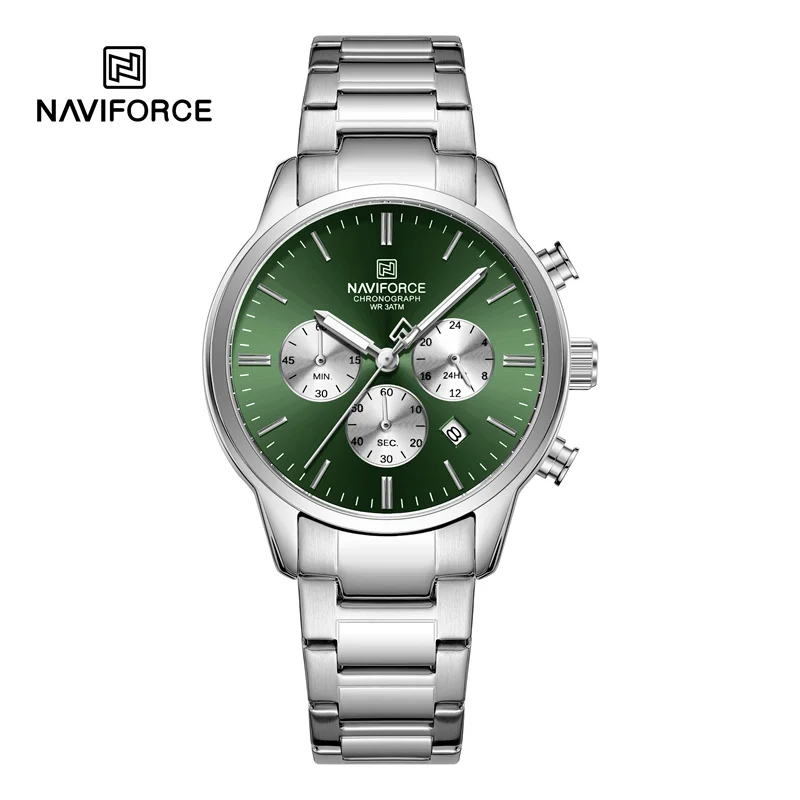 Picture of NAVIFORCE 8076 Sports Luxury Man's Wristwatch Quartz 30M Waterproof Shockproof Stainless Strap Watches for Men Casual Clock