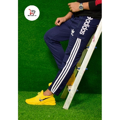 Picture of Stylish Navy Blue And White Color Com fortable Trouser for Men's