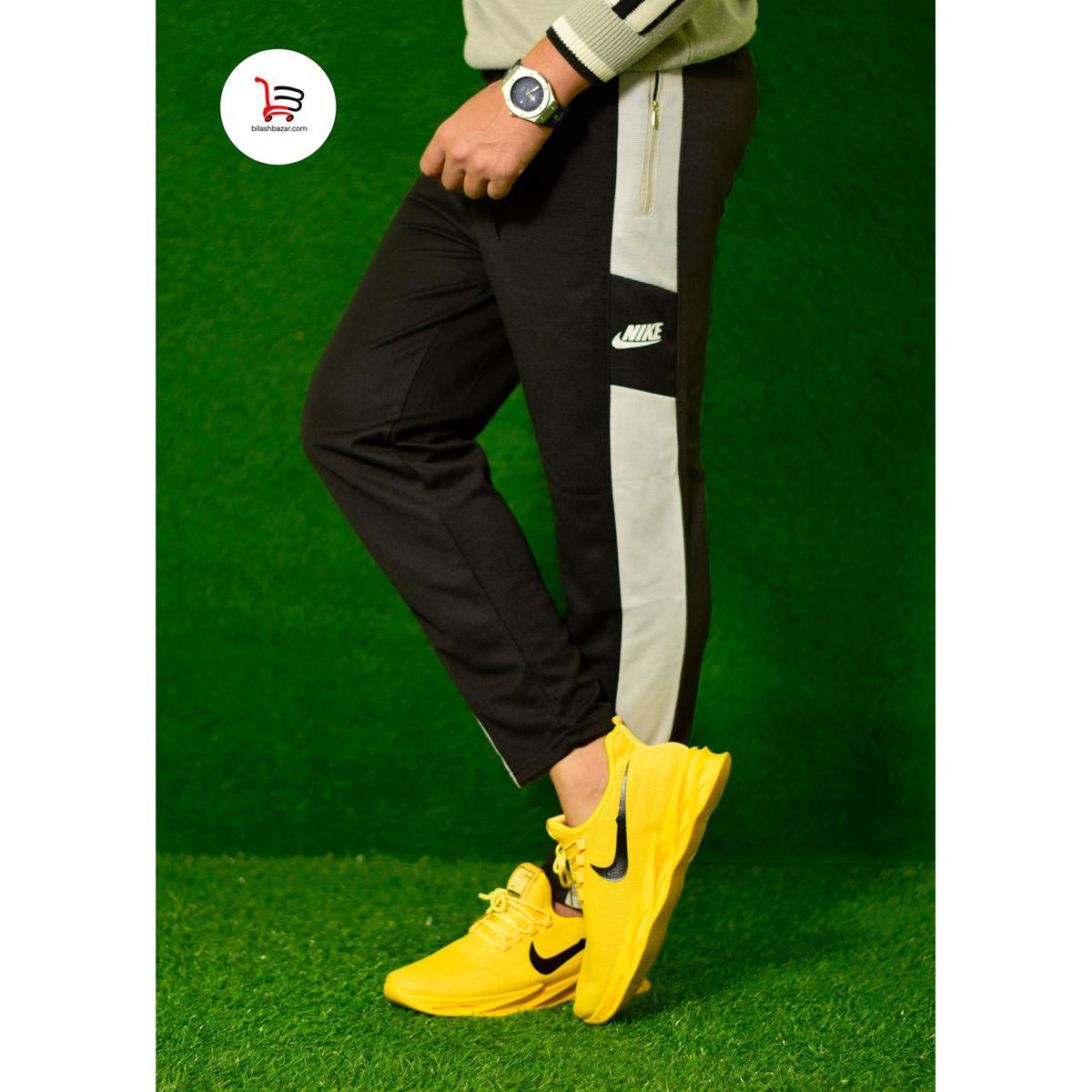 Picture of Stylish Black And White Color Comfortable Trouser For Men's