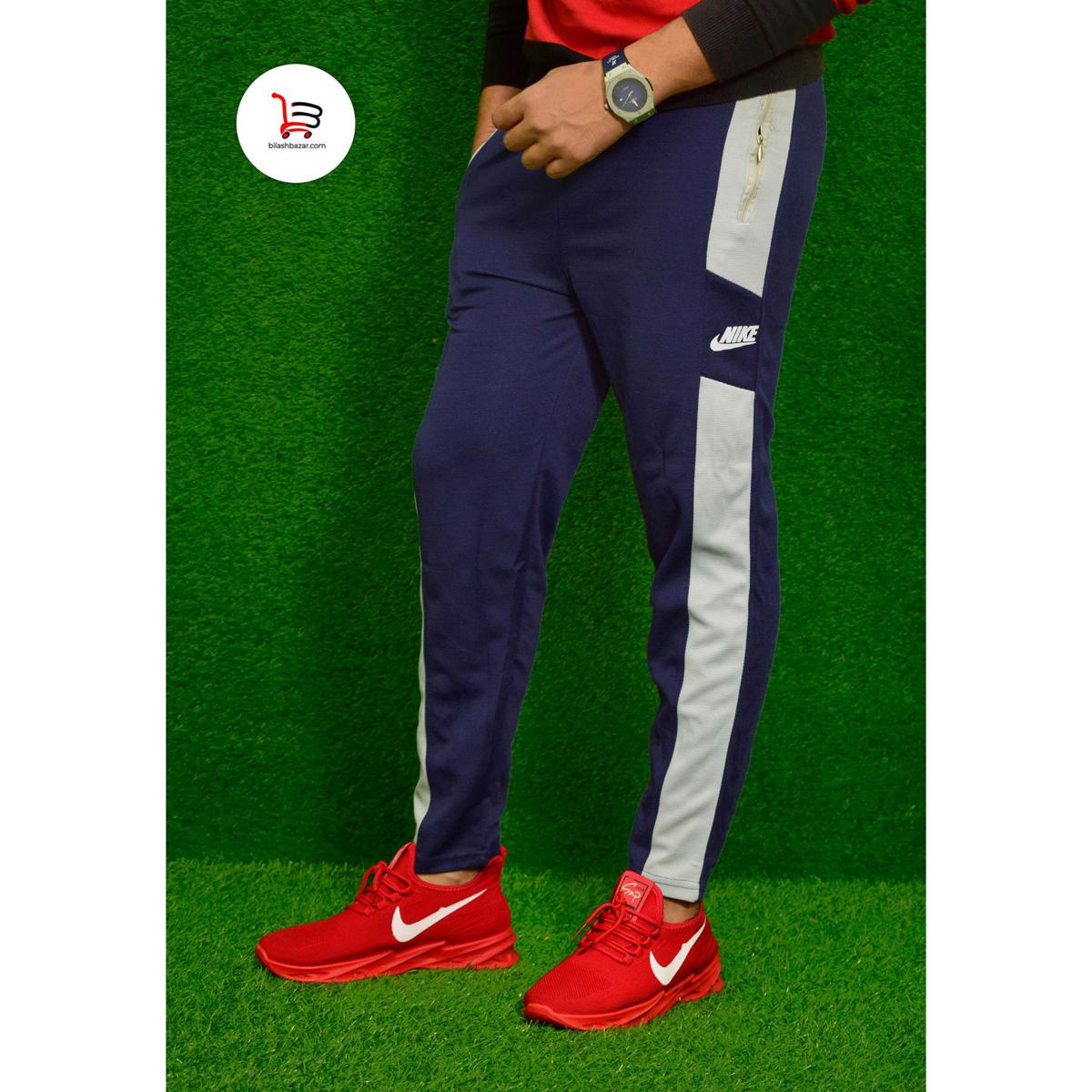 Picture of Stylish Navy Blue And White Color Com fortable Trouser for Men's