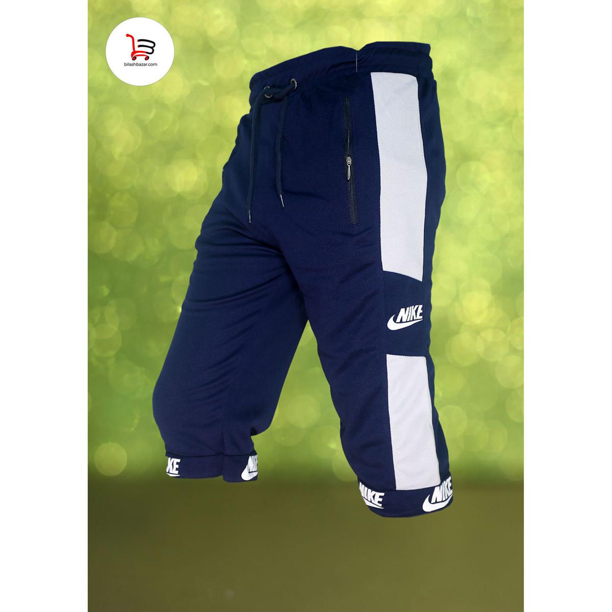 Picture of Stylish Navy Blue And Grey Color Comfortable Three Quarter Pant For Men's