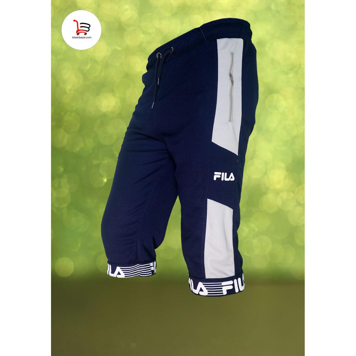 Picture of Stylish Navy Blue And Grey Color Comfortable Three Quarter Pant For Men's