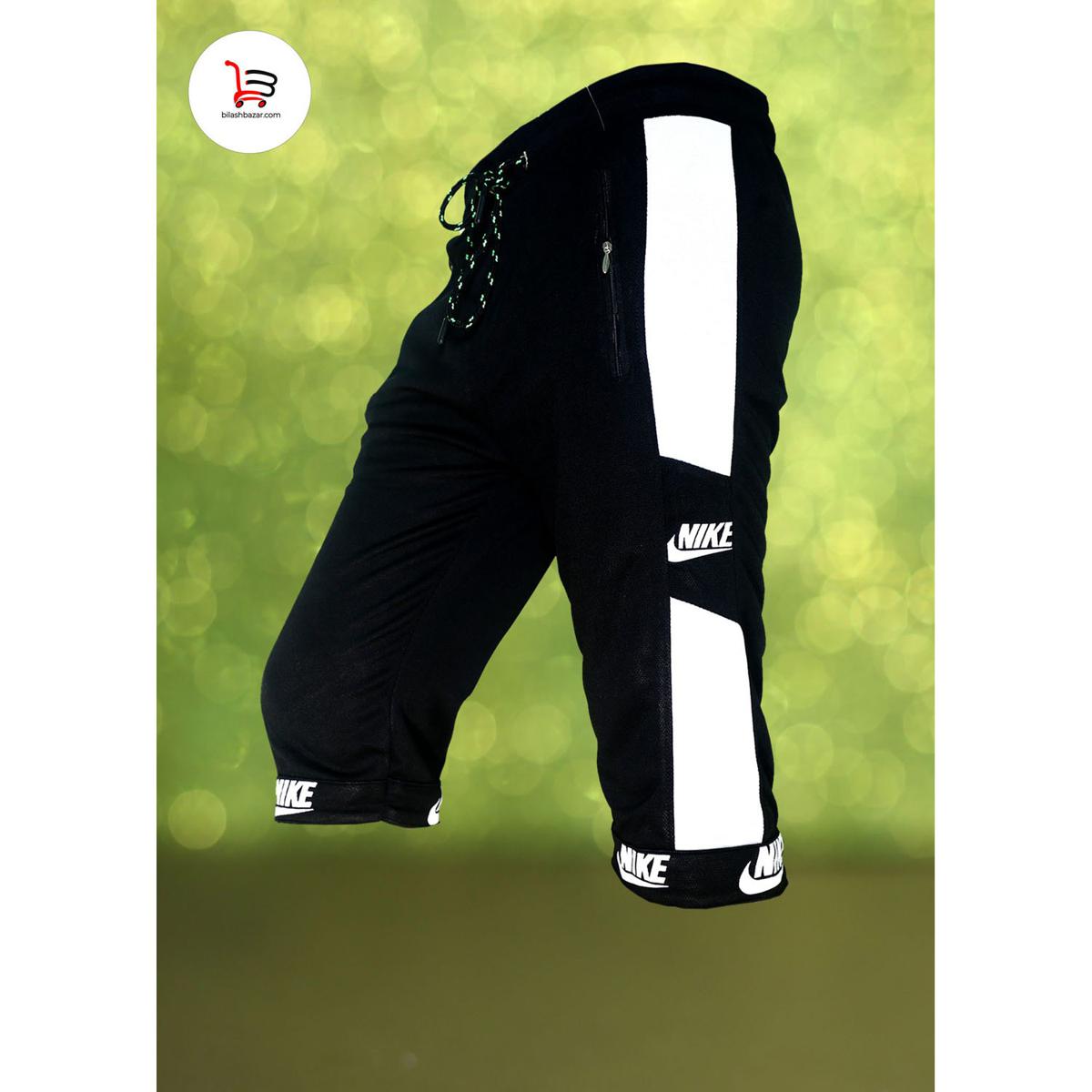 Picture of Stylish Black And Grey Color Comfortable Three Quarter Pant For Men's